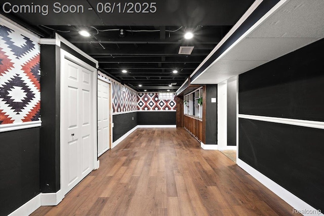 22923 Madison St, Dearborn, MI 48124 - corridor featuring baseboards and wood finished floors