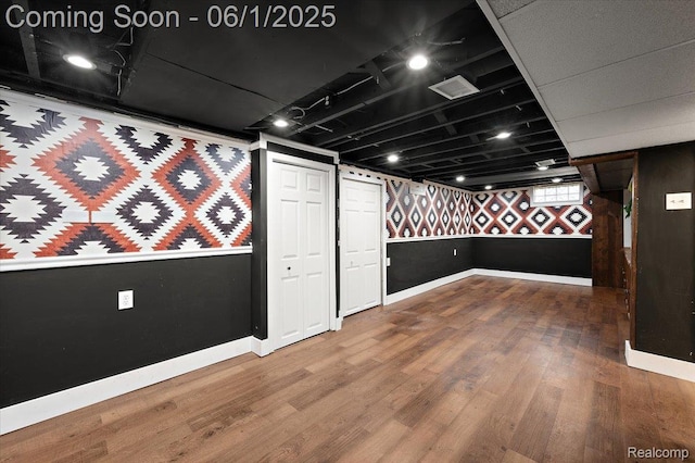 22923 Madison St, Dearborn, MI 48124 - basement featuring wood finished floors and baseboards