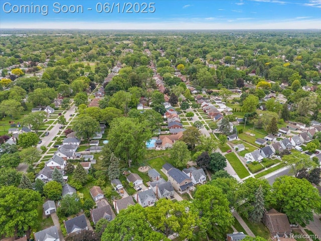 22923 Madison St, Dearborn, MI 48124 - aerial overview of property's location with nearby suburban area