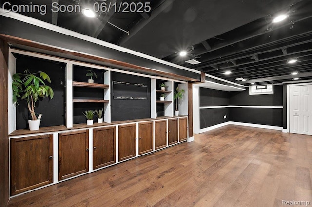 22923 Madison St, Dearborn, MI 48124 - below grade area with wood finished floors