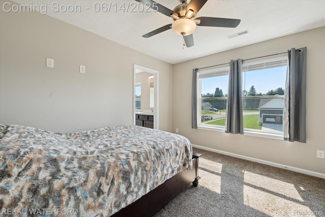 5200 Autumn Kirsten Dr, Fowlerville, MI 48836 - carpeted bedroom with baseboards and a ceiling fan