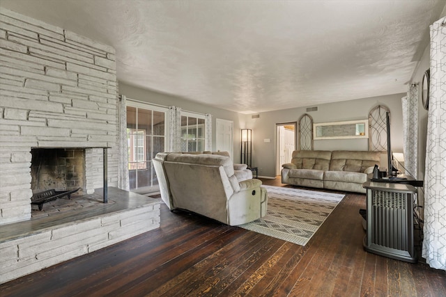 2240 S 13th St, Niles, MI 49120 - living area with wood-type flooring and a fireplace