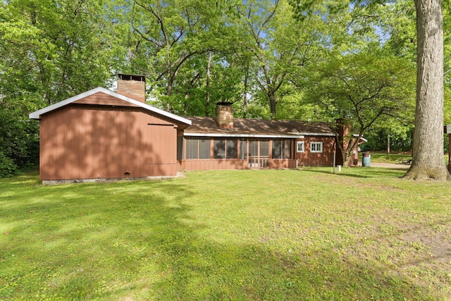2240 S 13th St, Niles, MI 49120 - view of grassy yard featuring a sunroom
