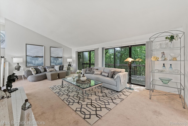 4355 Middleton Dr, Bloomfield Hills, MI 48302 - carpeted living area with vaulted ceiling