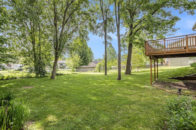 1407 S Dibble St, Hastings, MI 49058 - view of yard with a deck