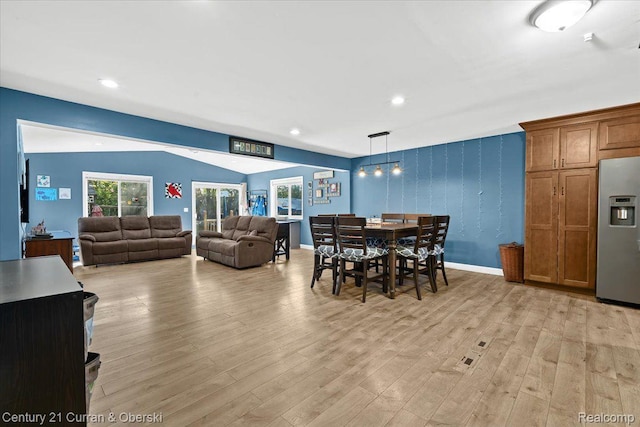 2566 Marchar Dr, Wolverine Lake, MI 48390 - dining room with light wood-style floors, recessed lighting, and baseboards