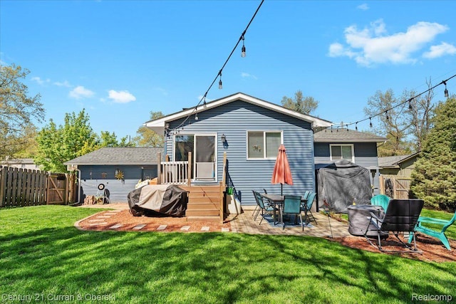 2566 Marchar Dr, Wolverine Lake, MI 48390 - rear view of property featuring a patio area and a gate