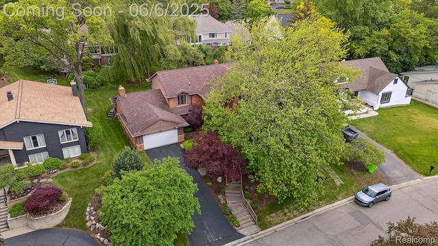 4677 Rolling Ridge Rd, West Bloomfield, MI 48323 - aerial perspective of suburban area