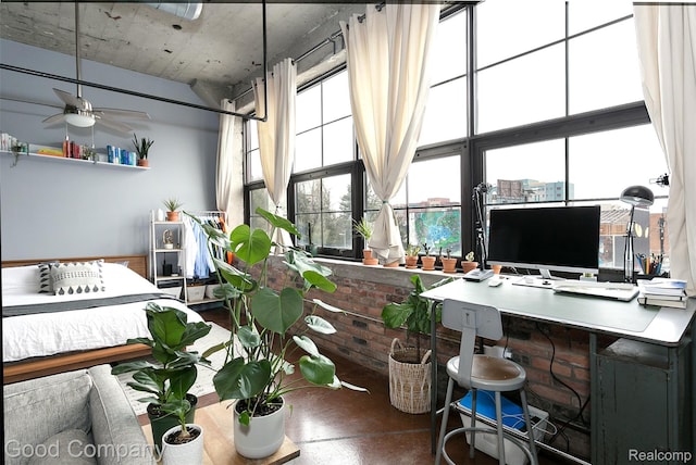 55 W Canfield Unit 210, Detroit, MI 48201 - office space featuring ceiling fan and healthy amount of natural light