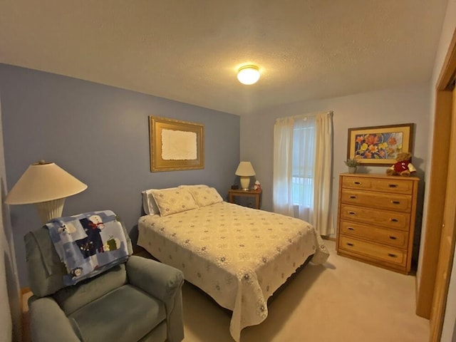 10439 Castaway Ct, Canadian Lakes, MI 49346 - bedroom featuring light colored carpet and a textured ceiling
