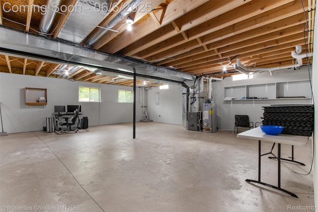 21109 Oak Ridge Dr, Clinton Township, MI 48036 - below grade area featuring heating unit and gas water heater
