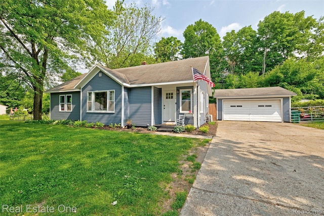 110 Minnetonka Dr, Oxford, MI 48371 - view of front of home featuring an outdoor structure and a garage