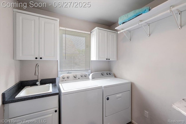 18529 Sumpter Forest Dr, Macomb, MI 48042 - washroom with washing machine and dryer and cabinet space
