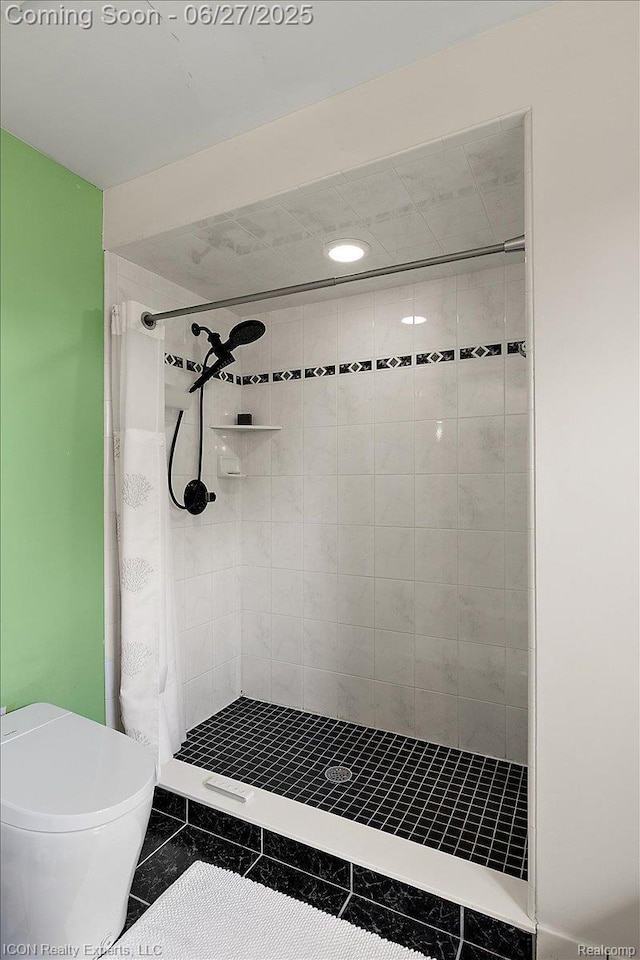 18529 Sumpter Forest Dr, Macomb, MI 48042 - bathroom with a stall shower and tile patterned flooring