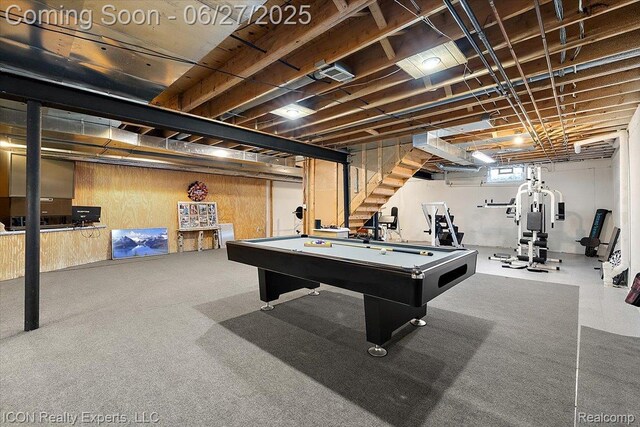18529 Sumpter Forest Dr, Macomb, MI 48042 - playroom with billiards