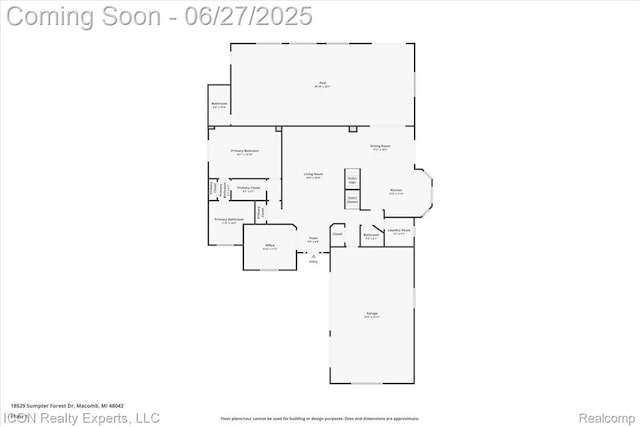 18529 Sumpter Forest Dr, Macomb, MI 48042 - view of floor plan / room layout