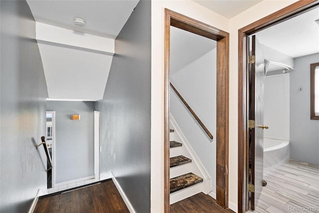 254 Cross Timbers St, Oxford, MI 48371 - stairway with wood finished floors