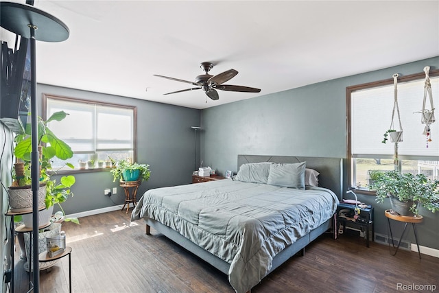 254 Cross Timbers St, Oxford, MI 48371 - bedroom with wood finished floors, multiple windows, and a ceiling fan
