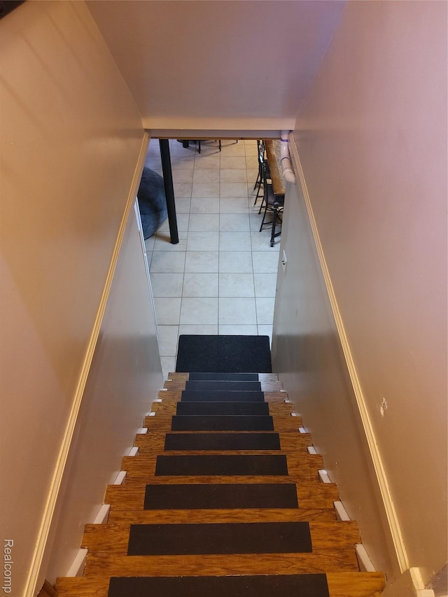 24934 Wilson Ave S, Dearborn, MI 48128 - staircase with tile patterned floors