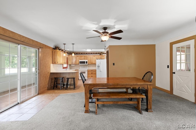 4460 Munger Rd, Tipton, MI 49287 - dining room with a ceiling fan and baseboards