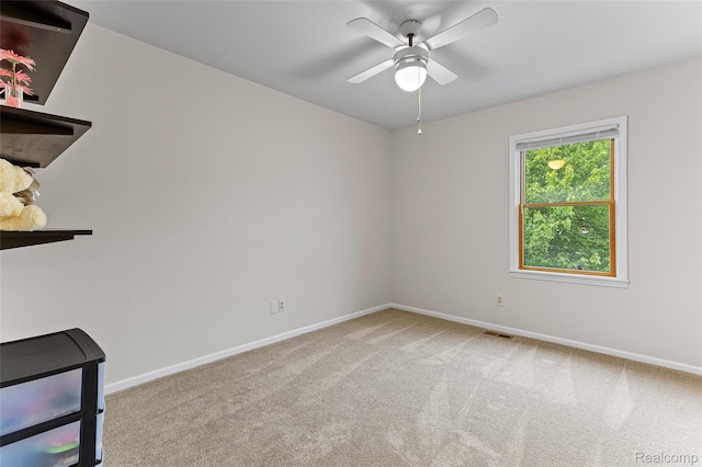 45785 Bryn Mawr Rd, Canton, MI 48187 - spare room featuring ceiling fan, baseboards, and carpet floors