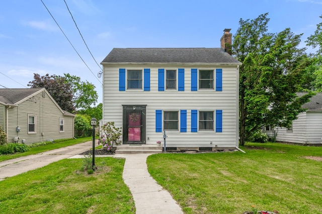 528 Glendale Blvd, Parchment, MI 49004 - view of front facade with a chimney and a front yard