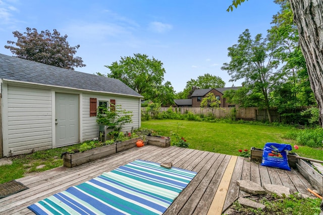 528 Glendale Blvd, Parchment, MI 49004 - wooden deck featuring an outbuilding