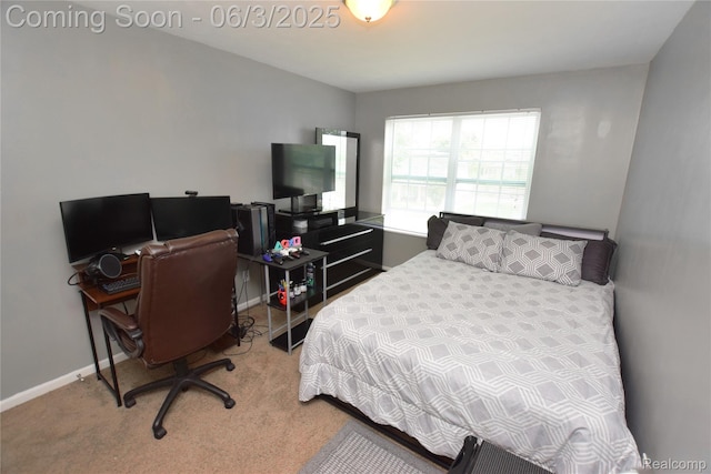218 E Wood St, Flint, MI 48503 - carpeted bedroom featuring baseboards and an office area
