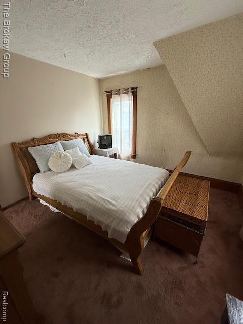 619 W Barnes Ave, Lansing, MI 48910 - bedroom with carpet and a textured ceiling