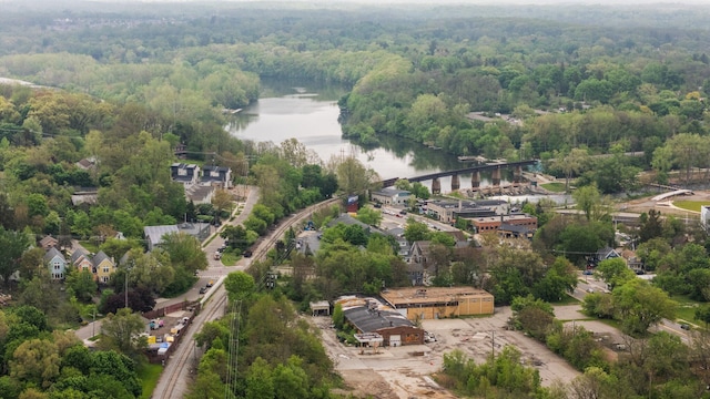 410 N First St Unit 207, Ann Arbor, MI 48103 - drone / aerial view of a large body of water, a heavily wooded area, and a notable bridge