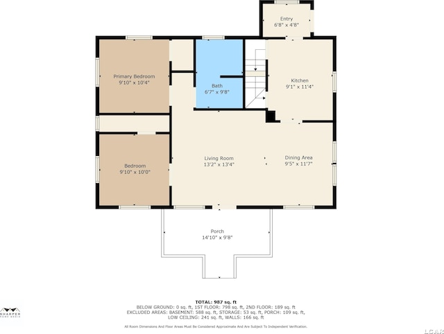 174 W Mansion St, Jackson, MI 49203 - property floor plan