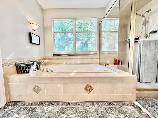 3105 E Woodland Dr, Port Huron, MI 48060 - full bathroom with a garden tub and a shower stall