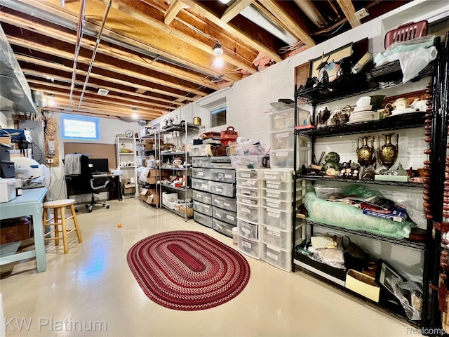 3105 E Woodland Dr, Port Huron, MI 48060 - basement featuring a desk