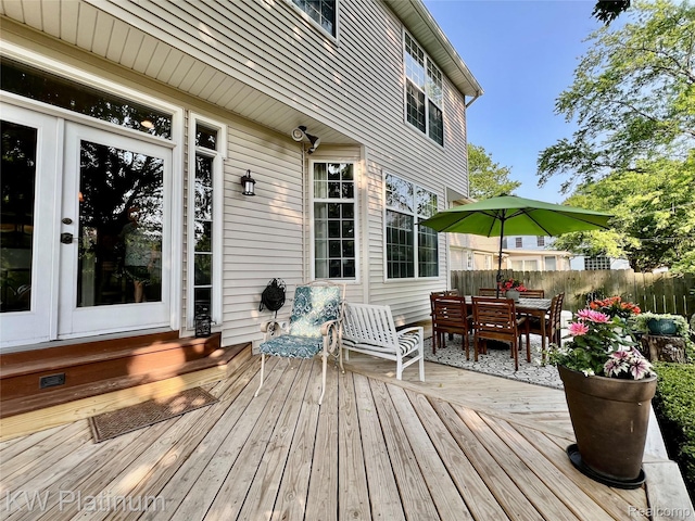 3105 E Woodland Dr, Port Huron, MI 48060 - wooden deck featuring outdoor dining space