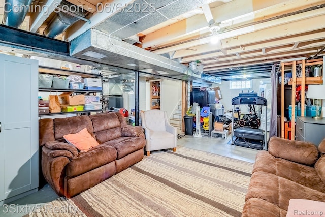 3831 Durham Rd, Royal Oak, MI 48073 - basement featuring stairs
