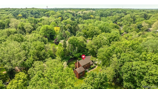 2694 Wayside Dr, Ann Arbor, MI 48103 - aerial view of property and surrounding area with a heavily wooded area