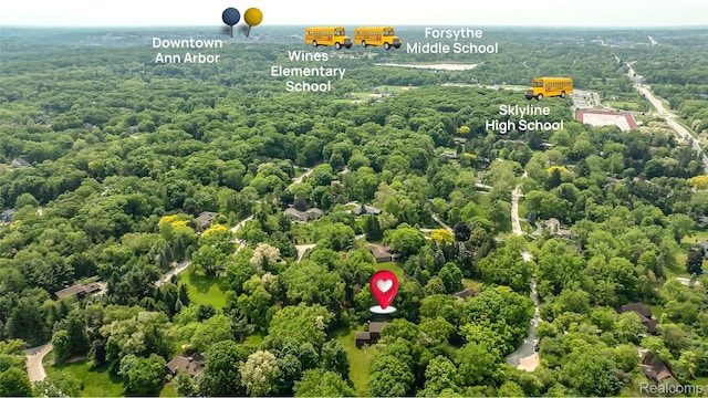 2694 Wayside Dr, Ann Arbor, MI 48103 - bird's eye view of a forest