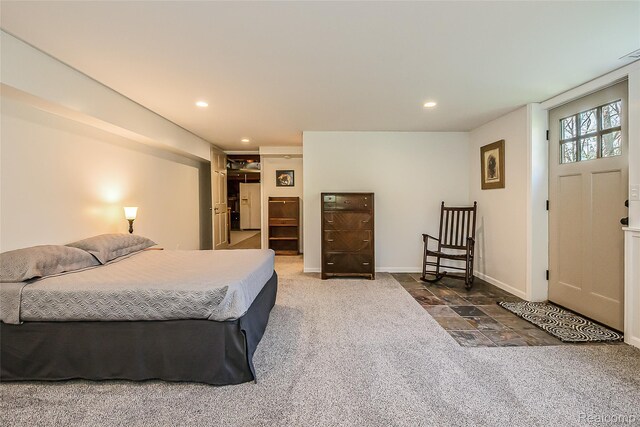 2694 Wayside Dr, Ann Arbor, MI 48103 - bedroom featuring carpet, baseboards, and recessed lighting
