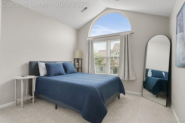 1637 Coburn Dr, Ann Arbor, MI 48108 - bedroom with vaulted ceiling, carpet floors, and baseboards