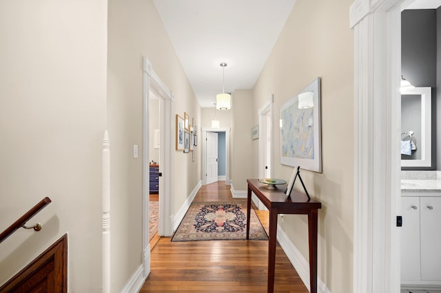 903 Lake Blvd, Saint Joseph, MI 49085 - hall with wood finished floors and baseboards