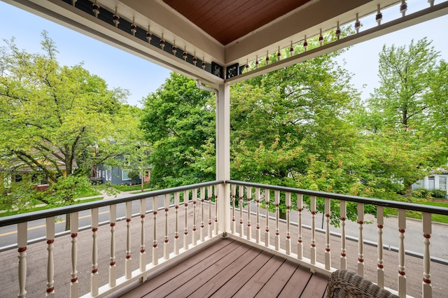 903 Lake Blvd, Saint Joseph, MI 49085 - wooden deck with view of scattered trees