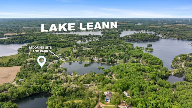 11815 Waldron Rd, Jerome, MI 49249 - drone / aerial view of a heavily wooded area and a nearby body of water
