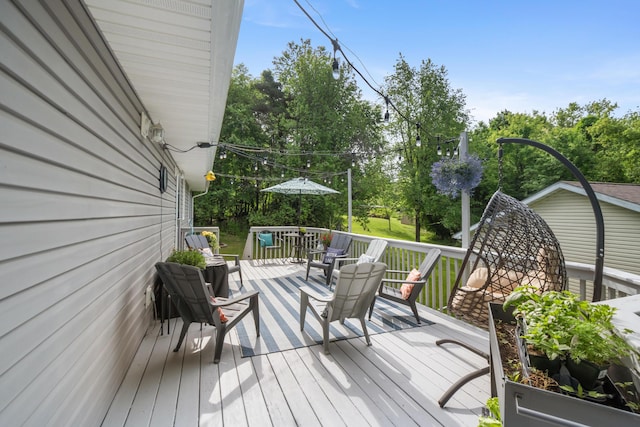 11815 Waldron Rd, Jerome, MI 49249 - deck featuring view of scattered trees