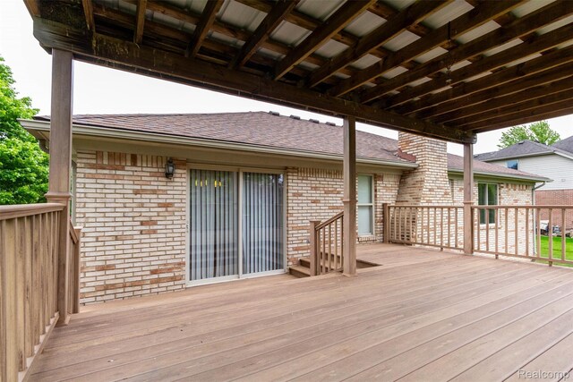 53395 Andrew Cir, New Baltimore, MI 48047 - view of wooden deck