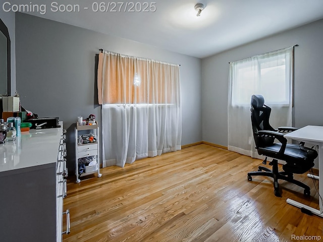 13973 Dixie, Redford, MI 48239 - office area with light wood finished floors and baseboards