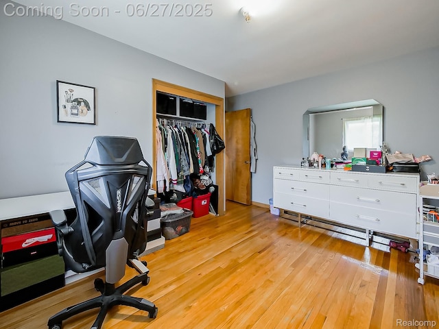 13973 Dixie, Redford, MI 48239 - bedroom featuring light wood finished floors and a closet