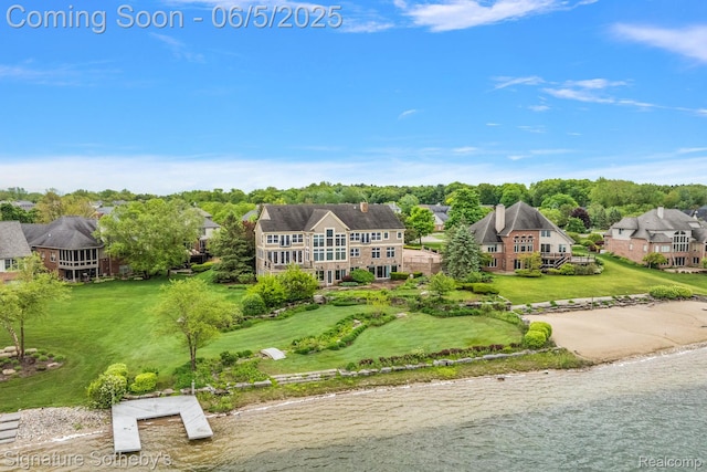 10611 Lighthouse Pt, South Lyon, MI 48178 - aerial view of residential area featuring a nearby body of water