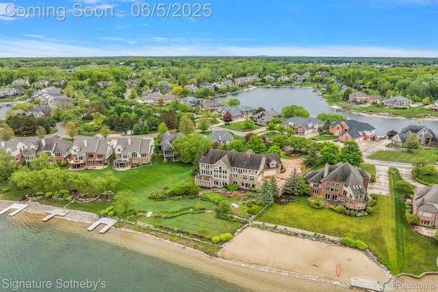 10611 Lighthouse Pt, South Lyon, MI 48178 - aerial view of residential area featuring a nearby body of water