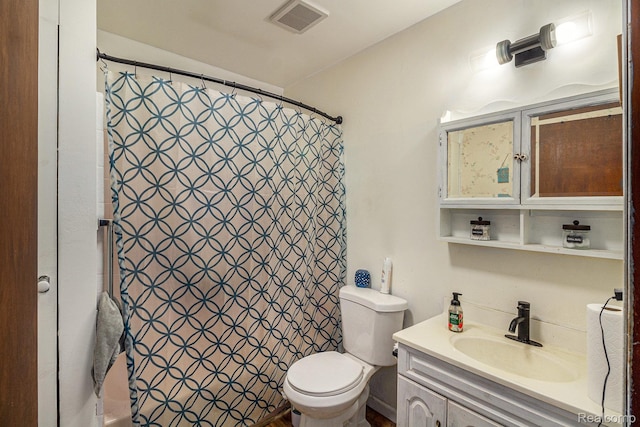 7184 Grand River Rd, Bancroft, MI 48414 - bathroom with vanity, toilet, and shower / bathtub combination with curtain