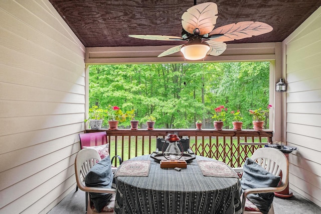 22649 N Dixboro Rd, South Lyon, MI 48178 - deck featuring a ceiling fan
